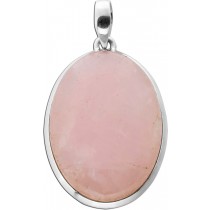 Rosenquarz Anhänger Silber 925 rosa Edelstein 25ct