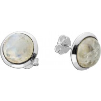 Regenbogen Mondstein Ohrstecker Silber 925 Natur Edelsteine