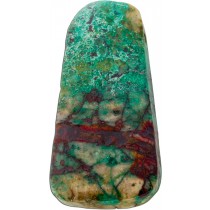 Chrysocoll Anhänger grün beige rostbrauner Edelstein 203.95ct