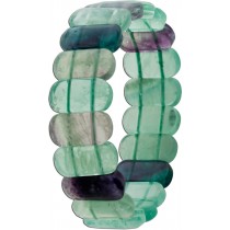 Fluorit Armband grün moosgrün violette Edelsteine 