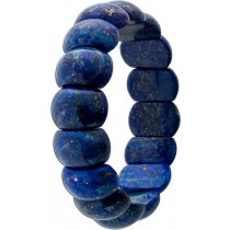 Lapislazuli Armband flexibel gold azurblaue Edelsteine 