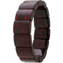 Blutstein Armband flexibel weinrot schwarze Edelsteine