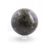 Granat Edelsteinkugel violett anthrazit schwarze Edelstein Geode 17cm