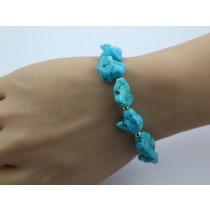 Türkis Armband Gold vergoldet türkisene Edelsteine Edelsteinarmband Damenschmuck