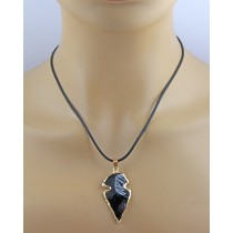 Obsidian Kette schwarzer Natur Edelstein
