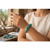 Türkis Armband türkisfarbene Natur Edelsteine flexibel