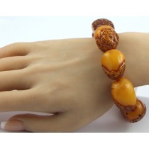 Bernstein Armband Butterscotch Natur Edelsteine flexibel