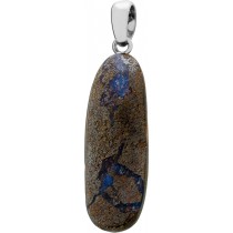 Opal Anhänger Silber 925 Natur Boulderopal Edelstein 