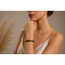 Tigerauge Armband braun goldene Natur Edelsteine flexibel
