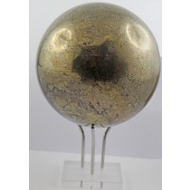 Pyrit Edelsteinkugel Hochglanzpoliert Kugelständer Plexiglas 