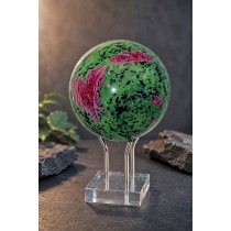 Rubin Zoisit Kugel 65mm grün pinker nat. Edelstein handgeschnitzt 2455ct