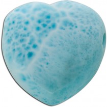 Herz Anhänger nat. hellblaues Larimar Herz 32ct