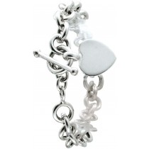 Herzkette Gravur Tiffany Christine Look!!!  Silberkette Herzanhänger Knebelverschluss zum Gravieren