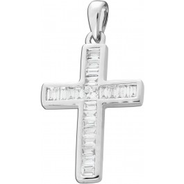 Diamant Kreuz Anhänger Weißgold 585 14 Karat Brillanten 0,45ct TW VSI