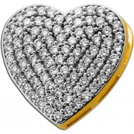 Herz Anhänger Gold 333 8K  Lab Grown Diamanten 0.50ct