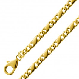 Dollarkette Armband 3,7mm Gelbgold 585 14 Karat massiv poliert