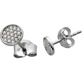 Runde Diamant Ohrstecker Weißgold585 38 Diamanten 0,11ct W/SI 