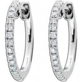 Brillant Creolen Weißgold 750 18K Diamanten 0.28ct TW VSI