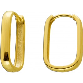 Ovale Creolen Gelbgold 333 8K Klapp Scharnier