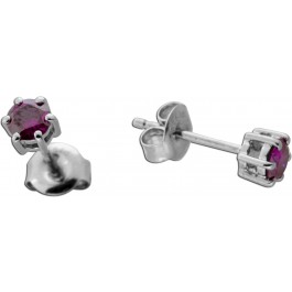 Brillant Ohrstecker Platin 950 pinke Natur Diamanten 0.50ct