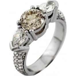 Solitär Ring Brillanten Diamanten 2,81ct Weissgold 750 by Saskia Dattner