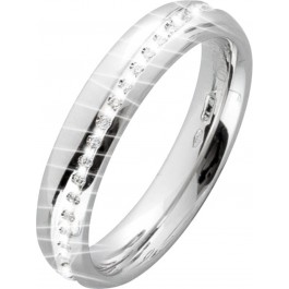 UNO A ERRE Vorsteckring Weißgold 750 Diamant-Brillant 0,15ct G-F/SI-VS Memoire Ring 
