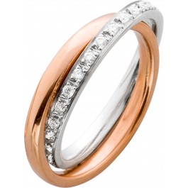 UNO A ERRE  Brillant Memory Ring Roségold Weißgold 750 Diamant 0,30ct G-F/SI-VS Memoire Ring