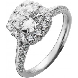Diamantring 2.62ct Weissgold 585 14K Lab Grown Brillanten Diamanten IGI