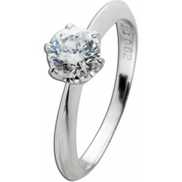 Solitär Ring Weissgold 750 Diamant Brillant 0,62ct W/P1 Krappenfassung massiv Vorsteck- Verlobungsring Görg Zertifikat