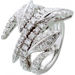 Brillant Diamant Ring Weissgold 750/- Blätter Design 1,60ct TW/VVSI Unikat