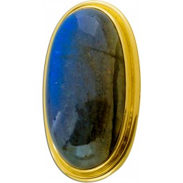 Anhänger Kettenclip Gelbgold 750 Labradorit Edelstein Cabochon 