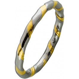 Ring Gelbgold 585/Platin 950 3D Wickeldesign