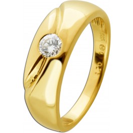 Solitärring Gold 585 14K Solitär Brillant 0.25ct. Antikschmuck