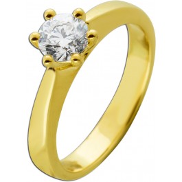 Verlobungsring Gelbgold 585 14K Solitär Brillant 0.80ct GIA Zertifikat