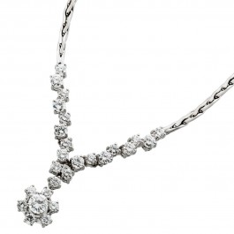 Diamantcollier Weißgold 750 18K Diamanten 2.25ct  Wempe Antikschmuck