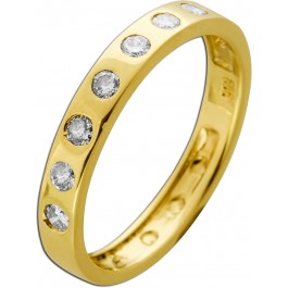 Memoire Alliance Ring Gold 585 14K Brillanten 0.60ct TW VVS