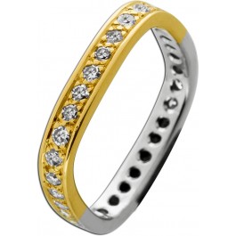 Diamantring Memoire Alliance Gelbgold 585 Brillanten 0,64ct. W VS