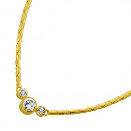 Brillanten 42cm Collier Gold 750 18 Karat  Diamant 1ct 
