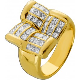 Diamant Ring Gold 750 18K Diamanten Antikschmuck