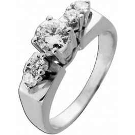 Diamantring Weißgold 585 14K Brillanten 0.77ct