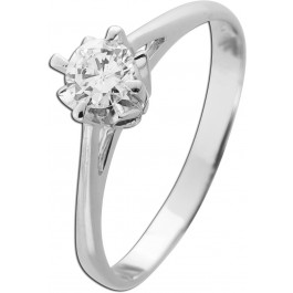 Solitärring Weißgold 750 18K Brillant 0.40ct Verlobungsring