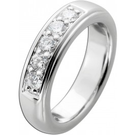 Brillantring 0.50ct F VSI Silber 925 5 Lab Grown Diamanten