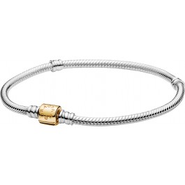 Pandora Armband Gelbgold 14 Karat Gold Sterling Silver Snake Chain Bracelet Barrel Clasp Pandora Moments Icons 599347C00