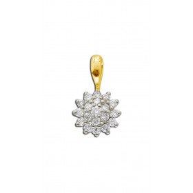 Brillant Anhänger Gelbgold 585 14K Diamanten 0.24ct W SI 