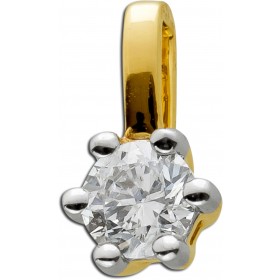 Diamant Anhänger Gelbgold 585 14 Karat Solitär Brillant 0.30ct