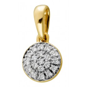 Diamant Anhänger Gelbgold 585 14 Karat Brillanten 0.10ct TW VSI 