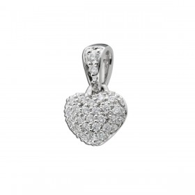 Herzanhänger Weißgold 585 14K Brillanten 0.11ct TW VSI