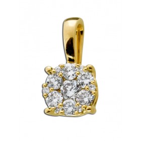 Diamant Anhänger Gelbgold 585 14K Brillanten 0.16ct TW VSI