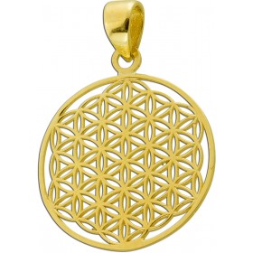 Blume des Lebens Anhänger Gelbgold 333 8K Lebensblume