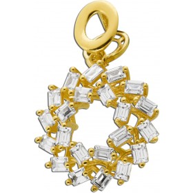 Anhänger Gelbgold 333 8 Karat weiße Zirkonia